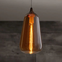 Lampara colgante nordica blanca vidrio dormitorio