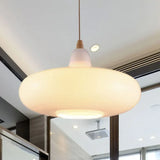 Lampara colgante nordica blanca vidrio dormitorio