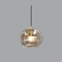 Lámpara colgante globo de vidrio de diseño regulable en altura para comedor