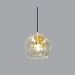 Lámpara colgante globo de vidrio de diseño regulable en altura para comedor