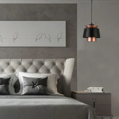 Lampara suspendida diseño retro nórdico de hierro para comedor