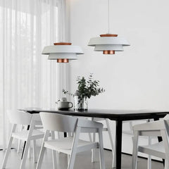 Lampara suspendida diseño retro nórdico de hierro para comedor