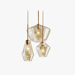 Lámpara colgante de vidrio estilo moderno y minimalista