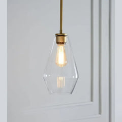Lámpara colgante de vidrio estilo moderno y minimalista
