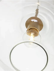 Lámpara colgante de vidrio estilo moderno y minimalista