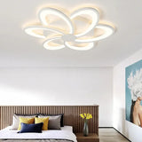 Plafones de techo dormitorio diseño LED en forma de flor
