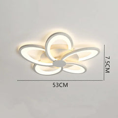 Plafones de techo dormitorio diseño LED en forma de flor