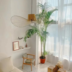 Lámpara colgante sombrero LED regulable en altura de diseño moderno para salón