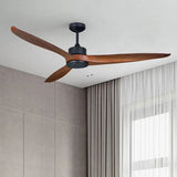 Lampara de techo madera para comedor sencillo con ventilador