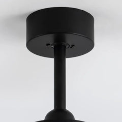 Luz de ventilador de cocina simple de tres palas de color nogal