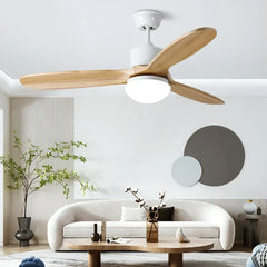 Lámparas de techo madera estilo nórdico con ventilador