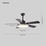 Ventiladores con luz led de techo para hogar de hierro