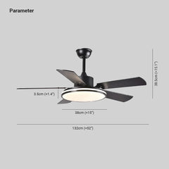 Ventiladores con luz led de techo para hogar de hierro
