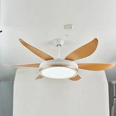 Ventilador de techo grande con luz estilo nórdico para comedor