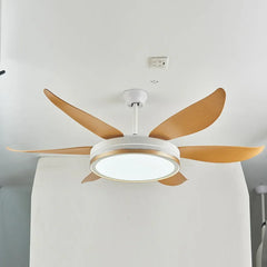 Ventilador de techo grande con luz estilo nórdico para comedor