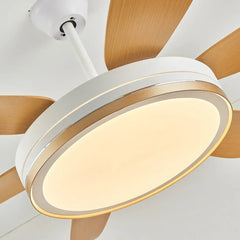 Ventilador de techo grande con luz estilo nórdico para comedor