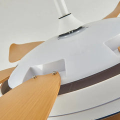 Ventilador de techo grande con luz estilo nórdico para comedor