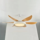 Ventilador de techo con luz LED regulable diseño madera para salón