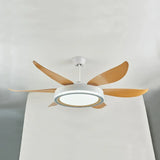 Ventilador de techo con luz LED regulable diseño madera para salón
