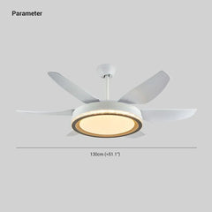 Ventiladores de techo con mando a distancia y luz estilo nórdico para dormitorio