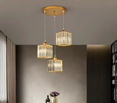 Lámpara colgante de cristal moderna nórdica para comedor