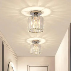 Lámpara de techo para pasillo LED moderna de cristal