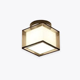 Lámpara de Techo LED Estilo Chino de Tela para Pasillos