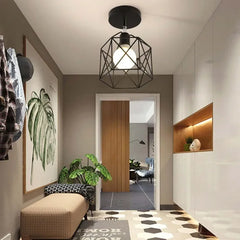 Iluminación led techo estilo nórdico hierro pasillo