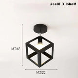 Iluminación led techo estilo nórdico hierro pasillo