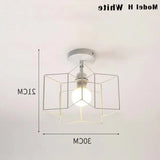 Iluminación led techo estilo nórdico hierro pasillo