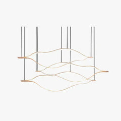 Lámpara colgante LED en forma de labios ondulados moderna