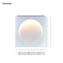 Aplique pared dormitorio moderno rectangular gris y blanco