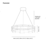 Lámpara colgante circular de vidrio para comedor de estilo moderno
