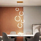 Lampara colgante aro led diseño moderno y creativo para comedor