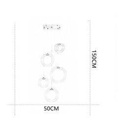 Lampara colgante aro led diseño moderno y creativo para comedor