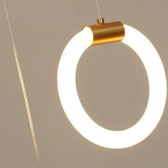 Lampara colgante aro led diseño moderno y creativo para comedor