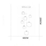 Lampara colgante aro led diseño moderno y creativo para comedor