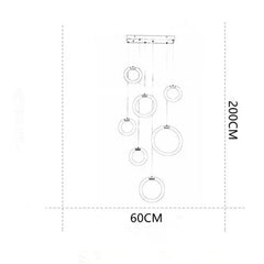 Lampara colgante aro led diseño moderno y creativo para comedor