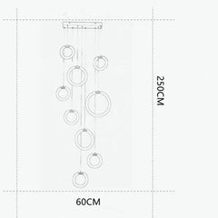 Lampara colgante aro led diseño moderno y creativo para comedor