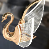 Lamparas de techo colgantes doradas diseño cisne para dormitorio