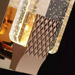 Apliques dorados de pared para dormitorio moderno de cristal