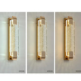 Apliques dorados de pared para dormitorio moderno de cristal