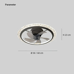Ventilador de techo con luz silencioso LED regulable para dormitorio moderno Ø50/60 cm