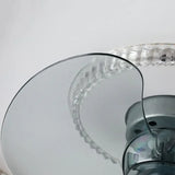 Ventilador de techo moderno con luz LED silencioso y temporizador para dormitorio