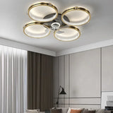 Ventilador de techo 5 aspas con luz estilo lujoso para dormitorio