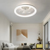 Plafon blanco redondo ventilador moderno para dormitorio