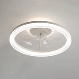 Plafon blanco redondo ventilador moderno para dormitorio