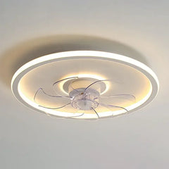 Plafon blanco redondo ventilador moderno para dormitorio