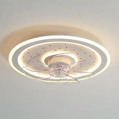 Plafon blanco redondo ventilador moderno para dormitorio