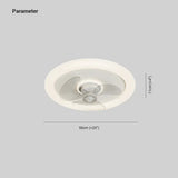 Plafon blanco redondo ventilador moderno para dormitorio